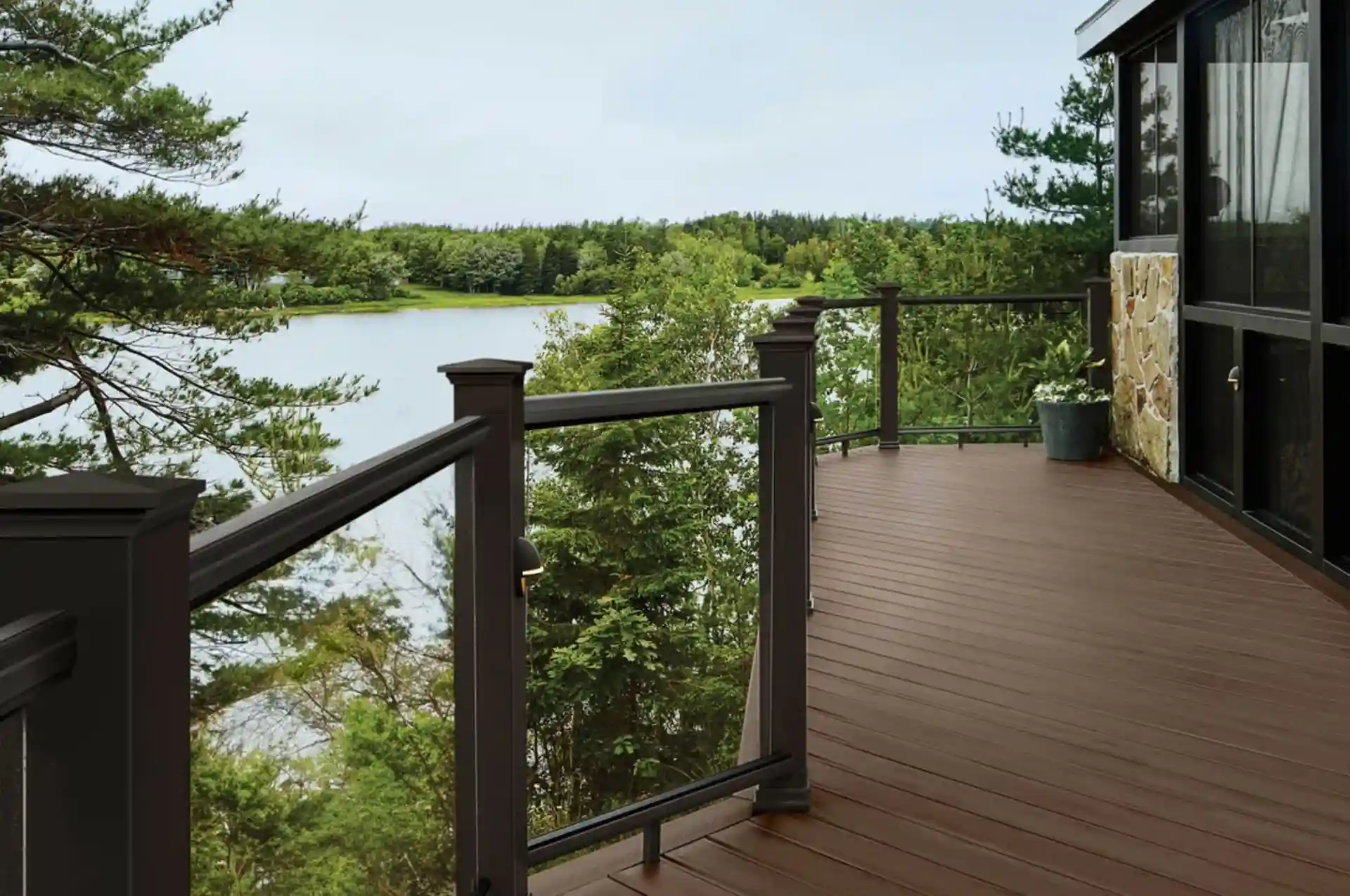Composite deck construction at a South Charlotte, NC home