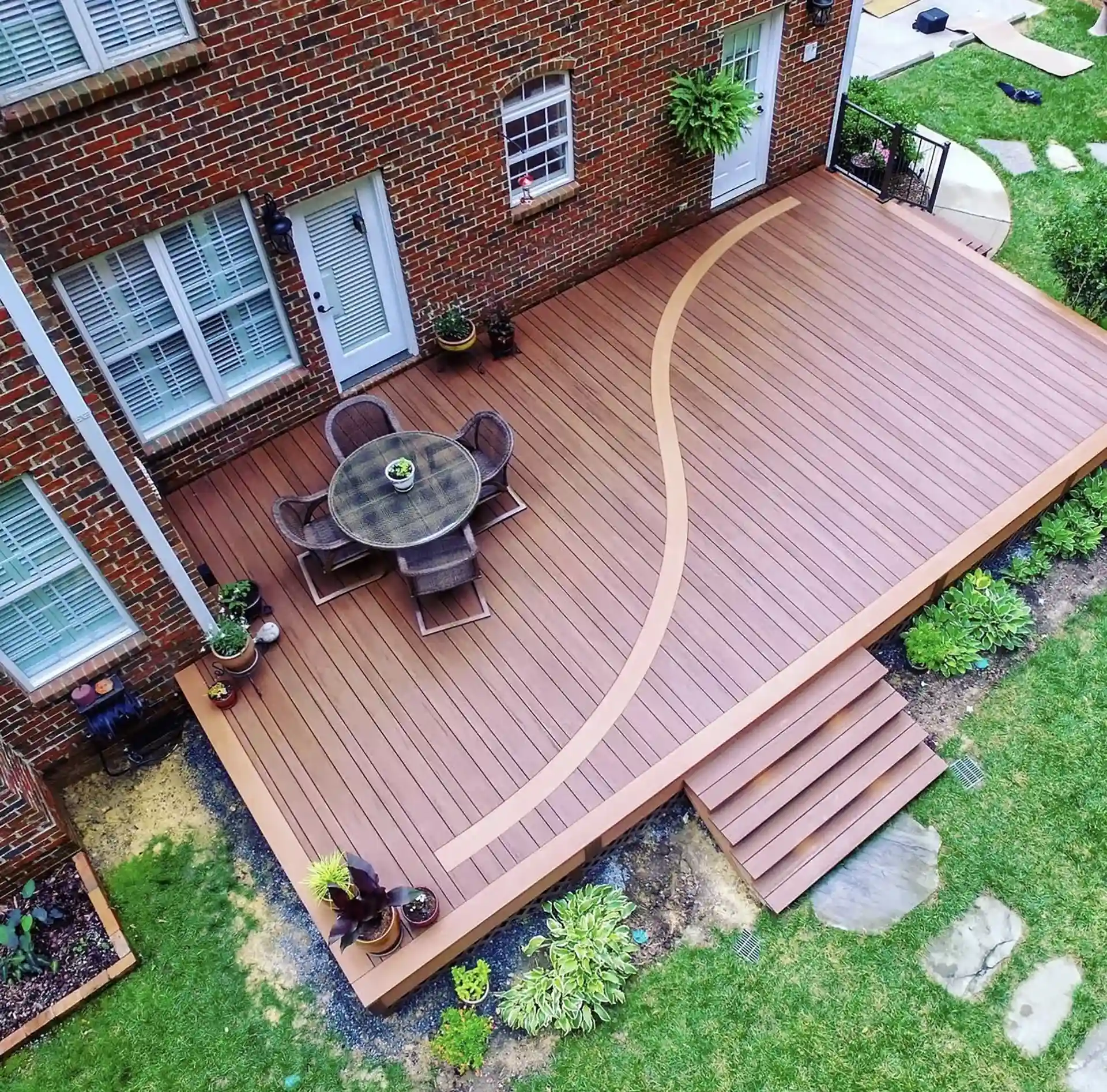 Composite deck installation in SouthPark, Charlotte NC