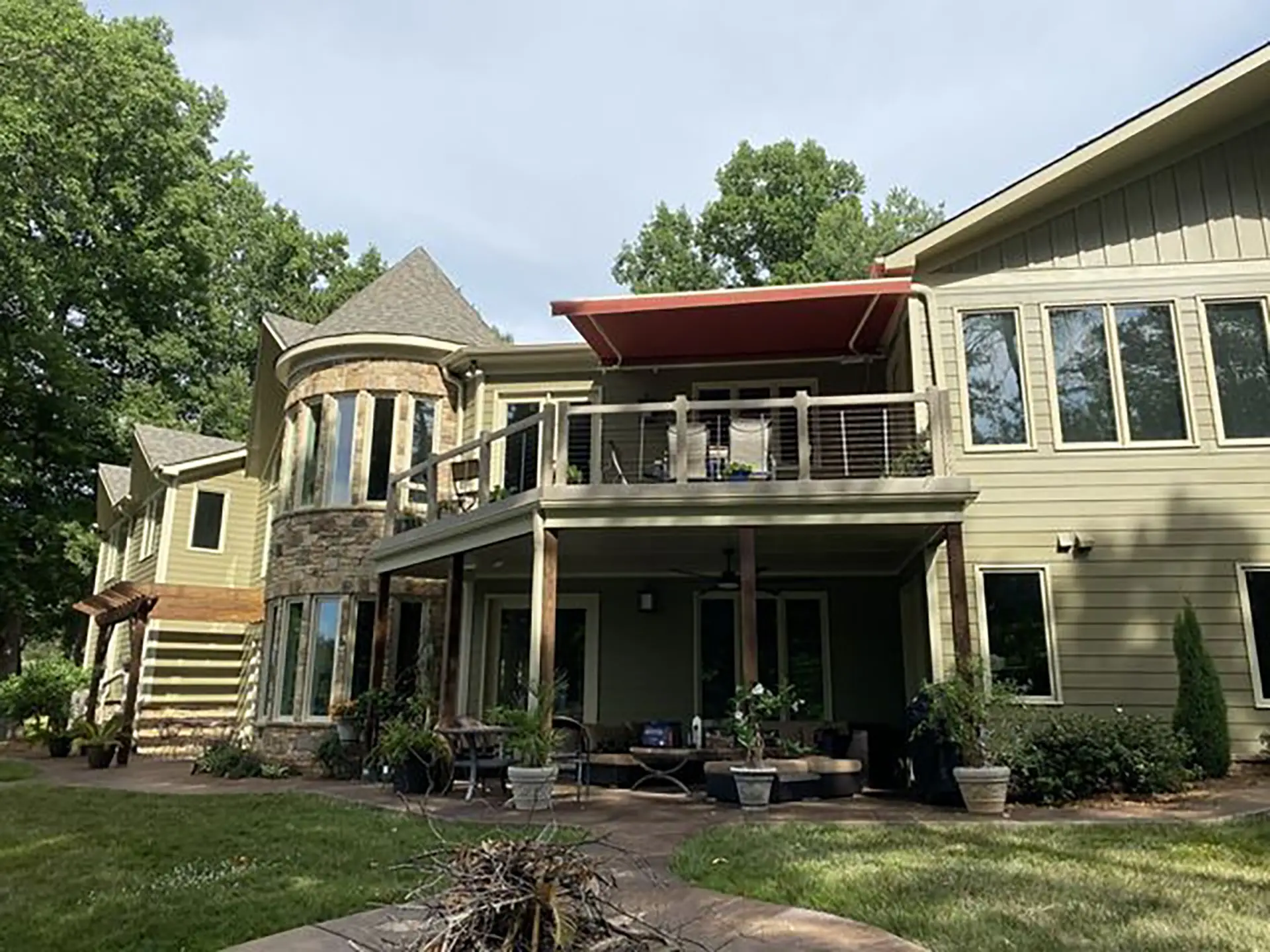Multi-level deck designed and built in Huntersville, NC