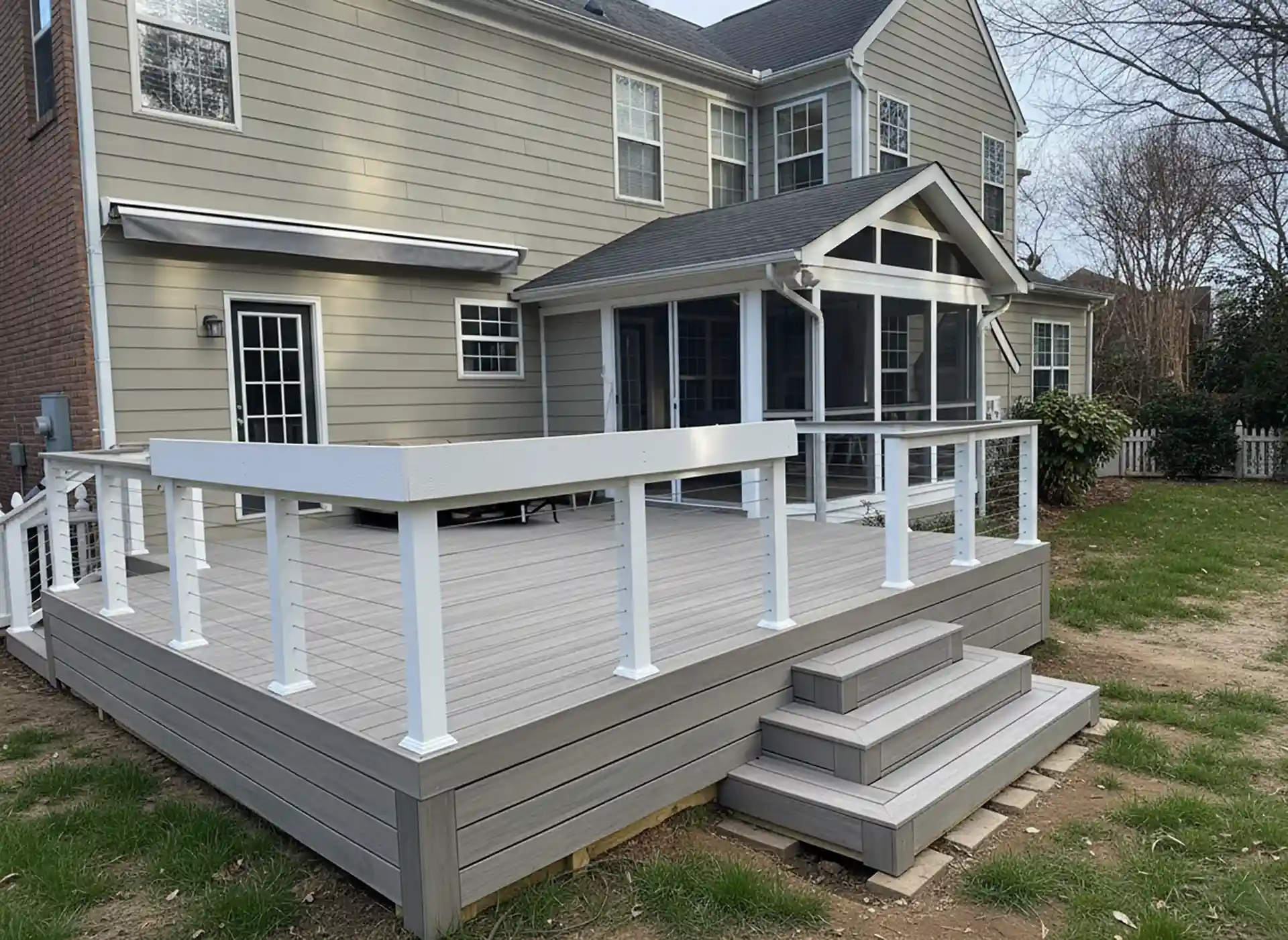 Screened porch construction in Davidson, NC